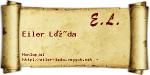 Eiler Léda névjegykártya